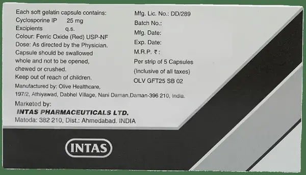 Grafotas 25mg Capsule thumbnail 2