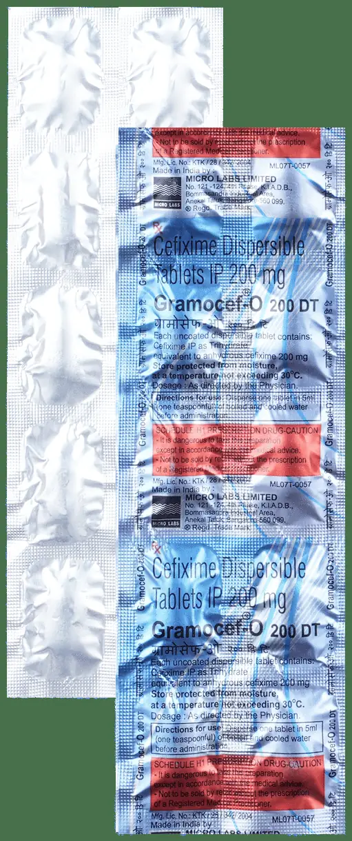 Gramocef-O 200mg Tablet DT