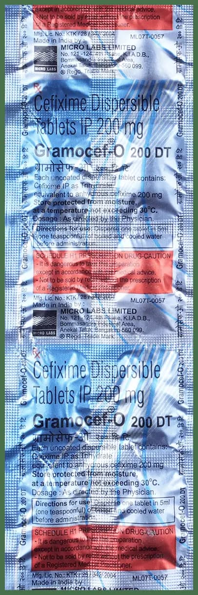 Gramocef-O 200mg Tablet DT thumbnail 2