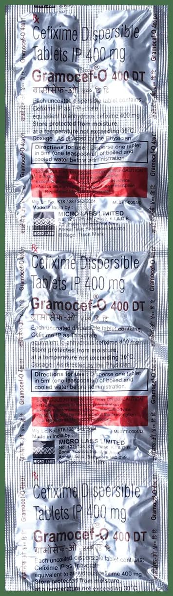 Gramocef-O 400mg Tablet DT thumbnail 2