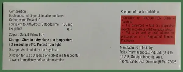 Gudcef 100mg Tablet DT thumbnail 2