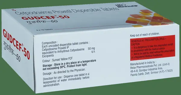 Gudcef 50mg Tablet DT thumbnail 5