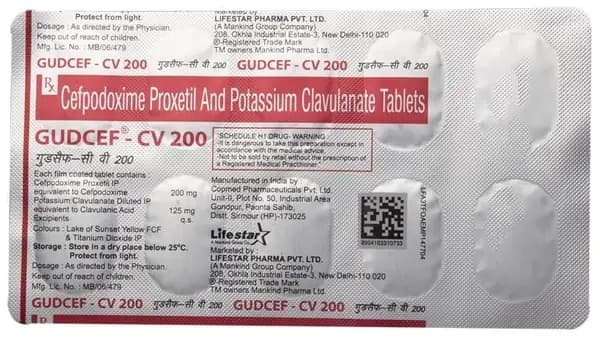 Gudcef-CV 200 Tablet