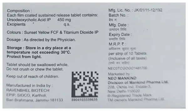 Hepakind 450mg Tablet thumbnail 3