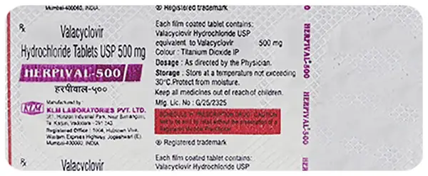 Herpival 500mg Tablet