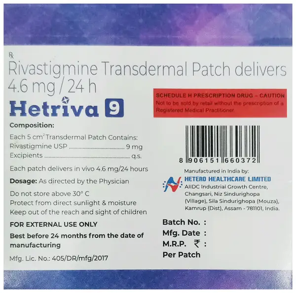 Hetriva 9mg Patch