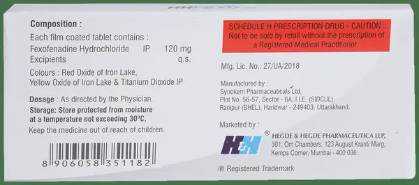 Hhfexo 120mg Tablet thumbnail 4