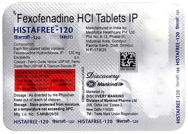 Histafree 120 Tablet