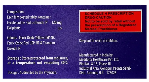 Histafree 120 Tablet thumbnail 2