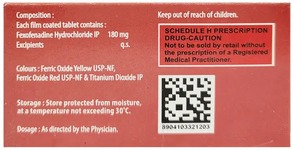 Histafree 180 Tablet
