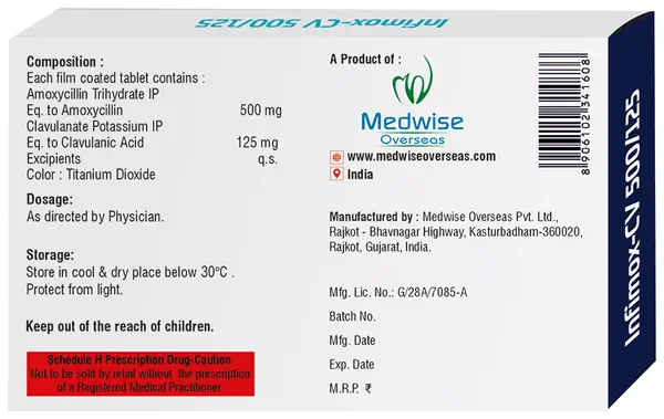 Infimox-CV 500/125 Tablet