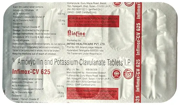 Infimox-CV 625 Tablet thumbnail 2