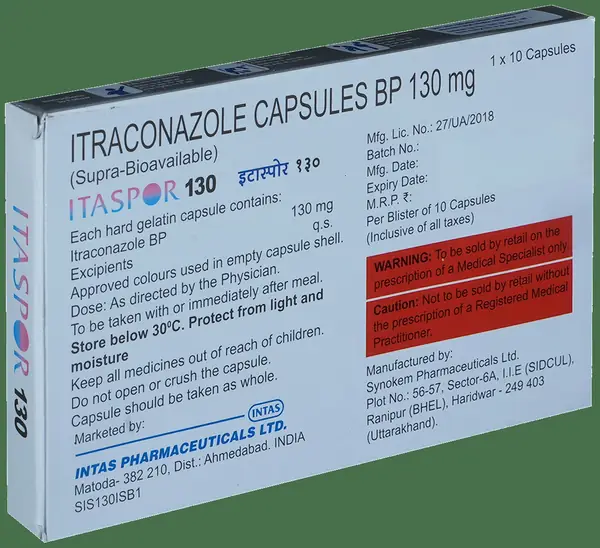 Itaspor 130mg Capsule thumbnail 2