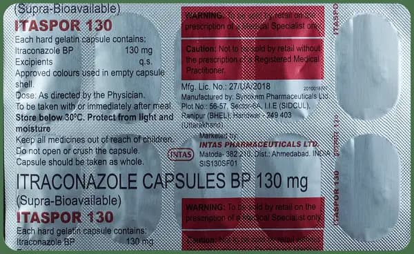 Itaspor 130mg Capsule thumbnail 5
