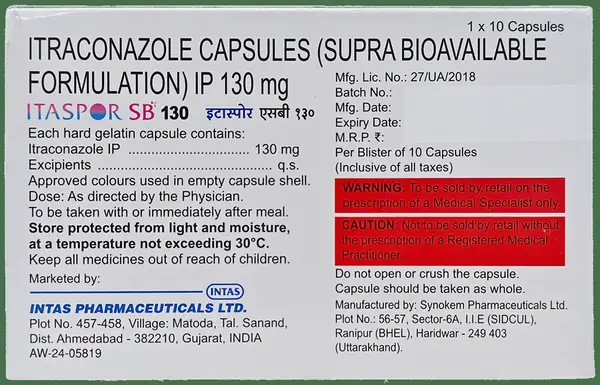 Itaspor-SB 130mg Capsule thumbnail 5