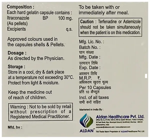 Itradan 100 Capsule thumbnail 2