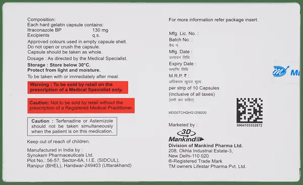 Itragreat SB 130mg Capsule thumbnail 4