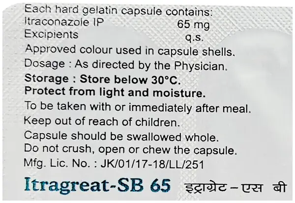 Itragreat SB 65mg Capsule thumbnail 3