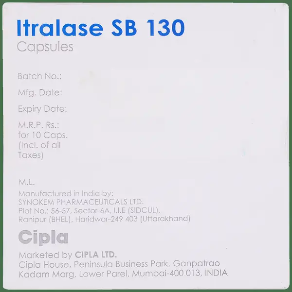 Itralase SB 130mg Capsule thumbnail 5