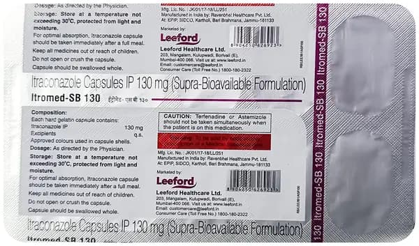 Itromed SB 130mg Capsule thumbnail 3
