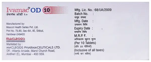 Ivamac OD 10mg Tablet PR thumbnail 5