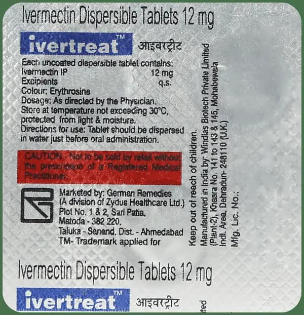 Ivertreat 12mg Tablet thumbnail 2