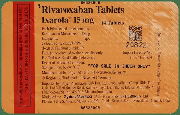 Ixarola 15mg Tablet thumbnail 4