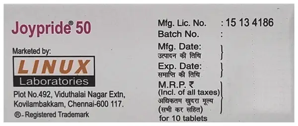 Joypride 50mg Tablet
