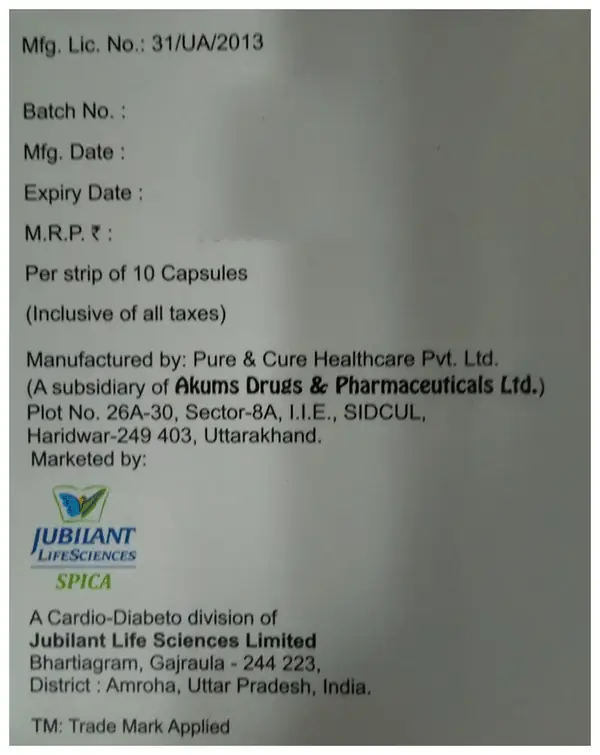 Jubira Gold 20 Capsule