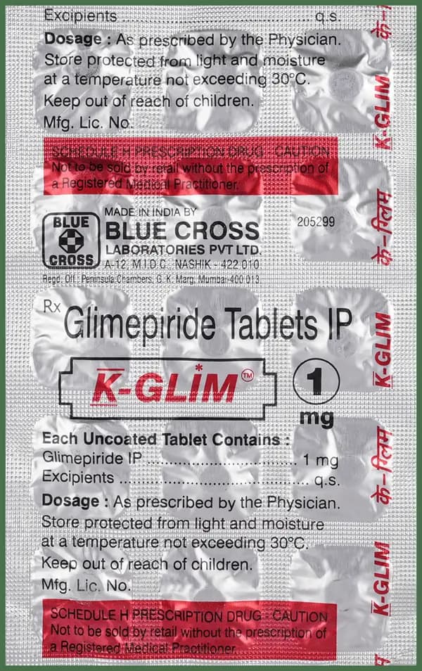 K-Glim 1mg Tablet