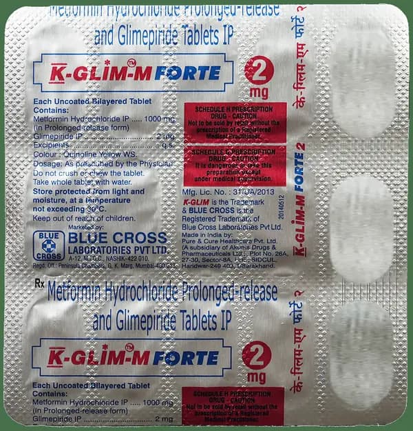 K-Glim-M Forte 2mg Tablet thumbnail 4
