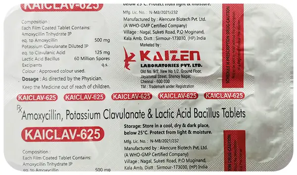 Kaiclav 500mg/125mg Tablet