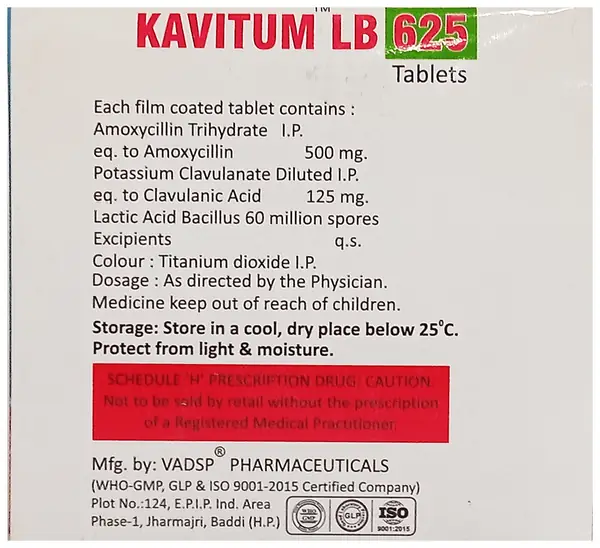 Kavitum LB 625 Tablet