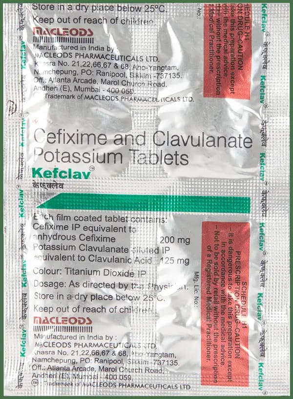 Kefclav 200mg/125mg Tablet thumbnail 2