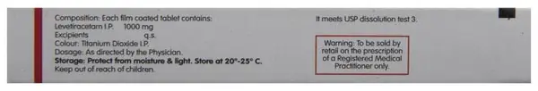 Keppra 1000mg Tablet thumbnail 4