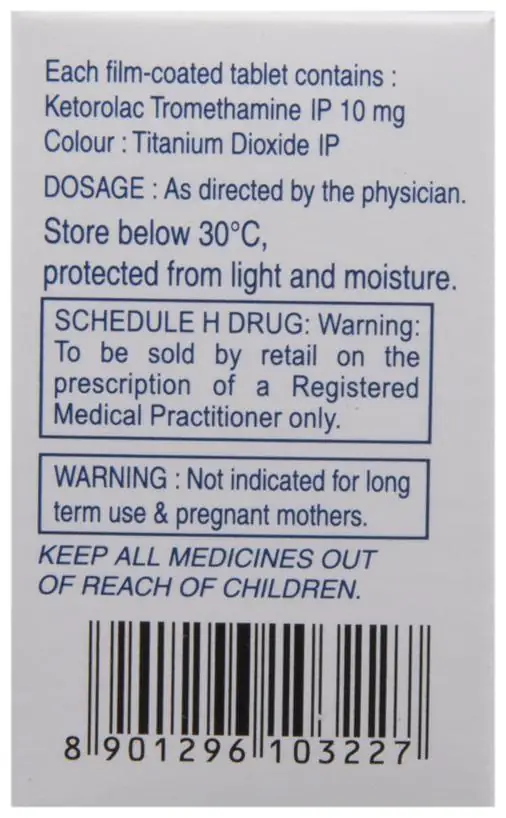 Ketanov 10mg Tablet thumbnail 4