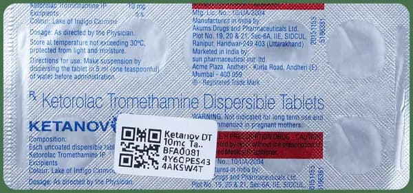 Ketanov DT 10mg Tablet