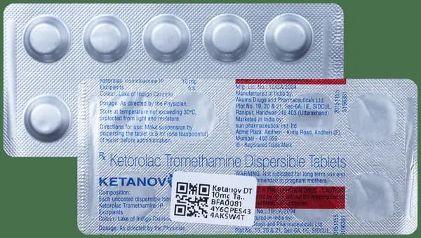 Ketanov DT 10mg Tablet thumbnail 3