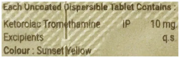Ketonack 10mg Tablet DT thumbnail 2