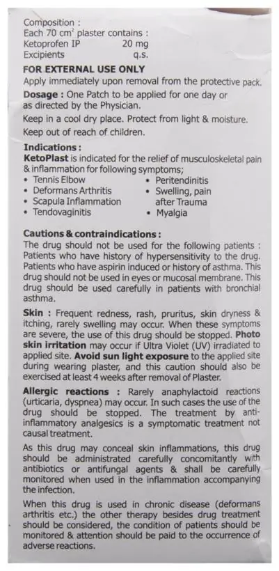 Ketoplast Plaster thumbnail 3