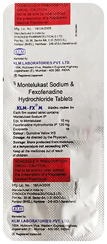 Klm FX M 10mg/120mg Tablet