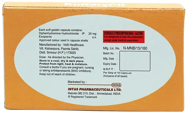 Kuffdryl D 25mg Capsule thumbnail 5