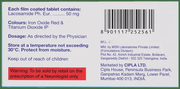 Lacopsy 50mg Tablet thumbnail 2