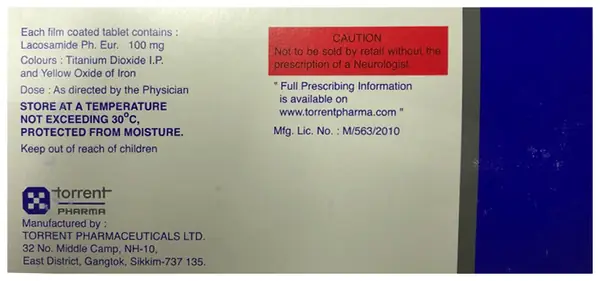 Lacosam 100 Tablet