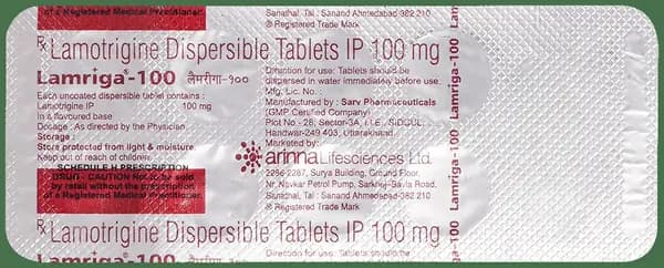 Lamriga 100mg Tablet DT thumbnail 3