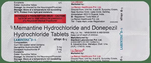 Larentine D 5mg/5mg Tablet thumbnail 5