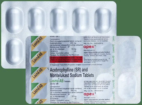 Lasma AB 200mg/10mg Tablet