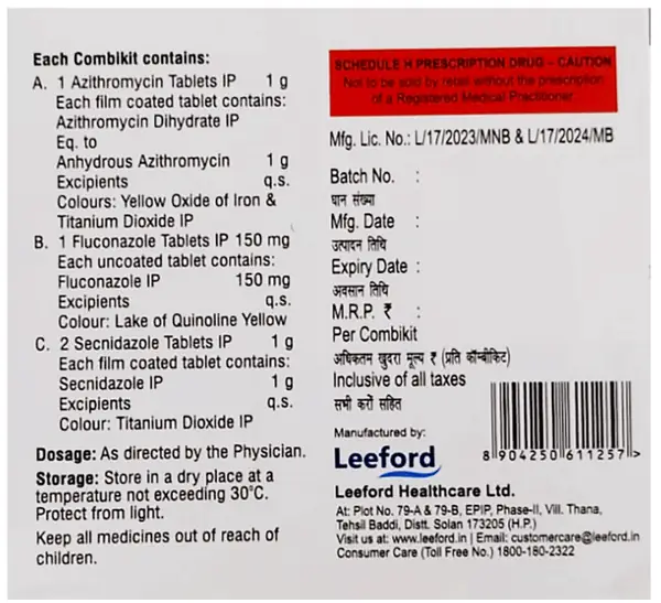 Leezole-3  -Kit Tablet