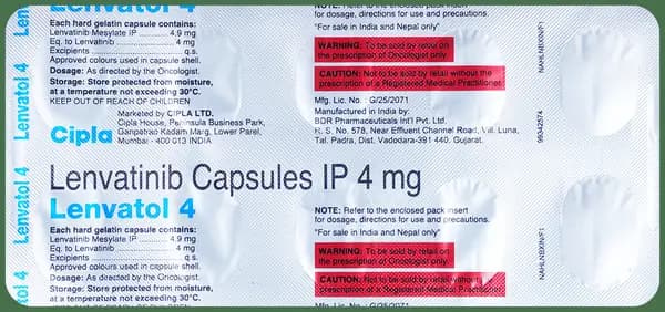 Lenvatol 4mg Capsule
