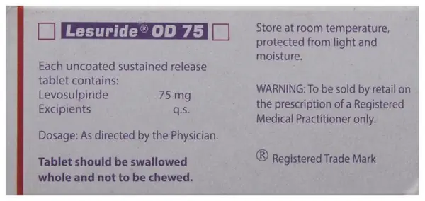 Lesuride OD 75 Tablet thumbnail 2